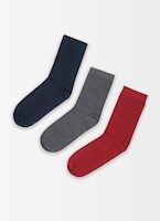 Medias Hombre Norton Charcoal/Vino/Azul Marino  Eterned11